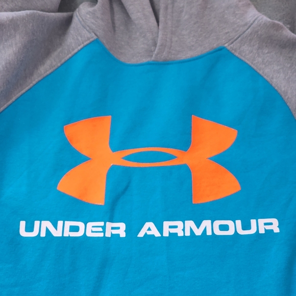 Under Armour Fleece Loose Big Logo UA Cold Gear Youth Large Hoodie - Picture 7 of 12